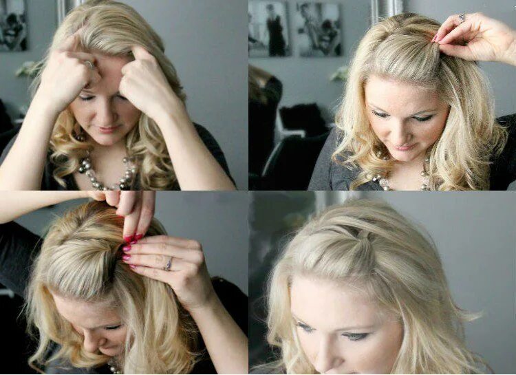 Прически на средние волосы убрать челку These 16 Hairstyle Hacks Are So Easy. Get Those Bobby Pins Ready! Thick hair sty