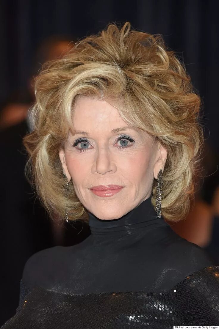 Прически на средние волосы взрослой женщине Jane Fonda Revives Barbarella At White House Correspondents' Dinner Jane fonda h