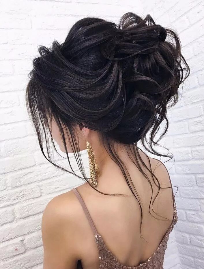 Прически на средний темный волос 44 Messy updo hairstyles - The most romantic updo to get an elegant look Messy h