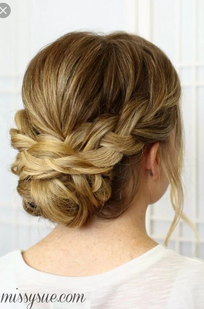 Прически на среднюю длину косы Pin by Nikki Robberegt on updo's Hair styles, Long hair styles, Medium length ha