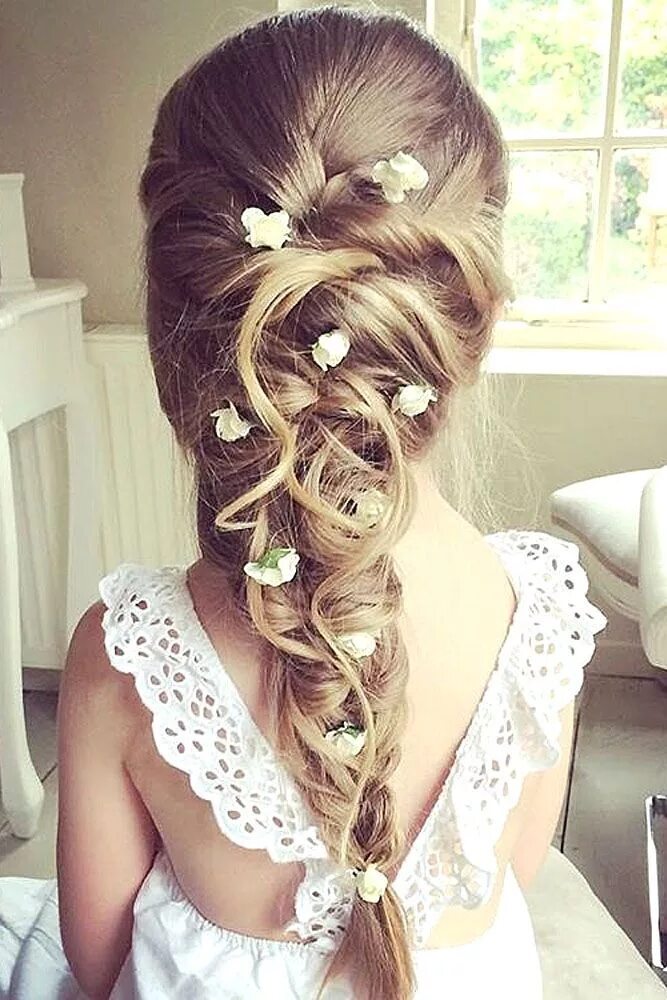 Прически на свадьбу 9 лет Flower Girl Hairstyle Ideas