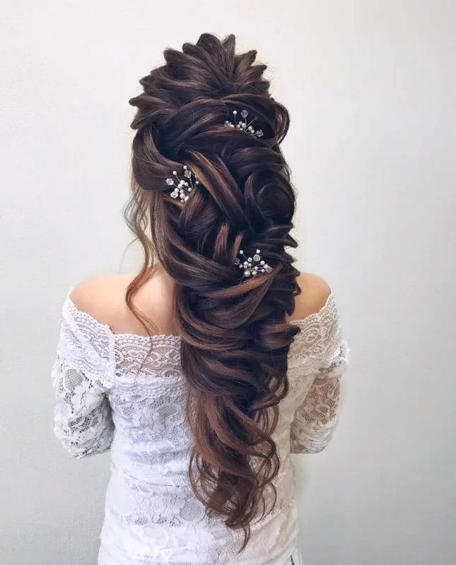 Pin by Marlee Cannon on Wedding Elegant wedding hair, Hair braid videos, Curly b