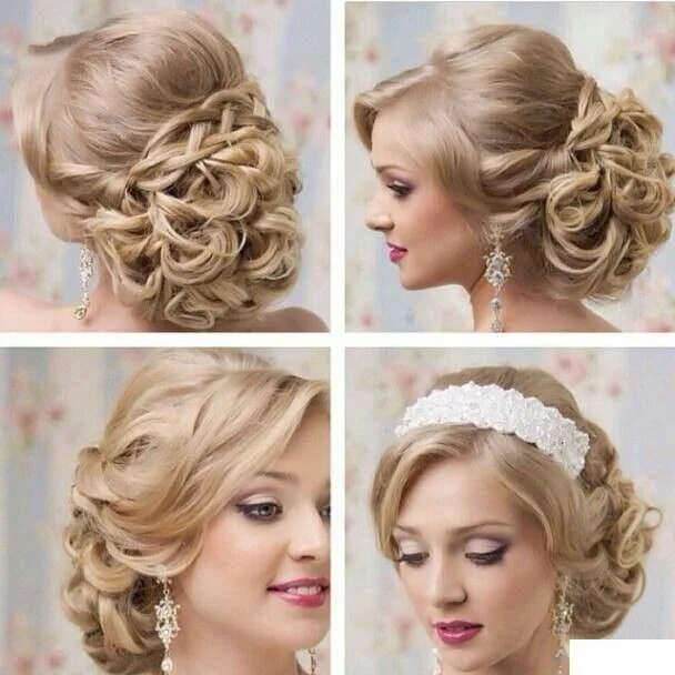 Прически на торжество свадьбу средние волосы The Wedding Party Wedding hairstyles, Bridal hair, Hair styles