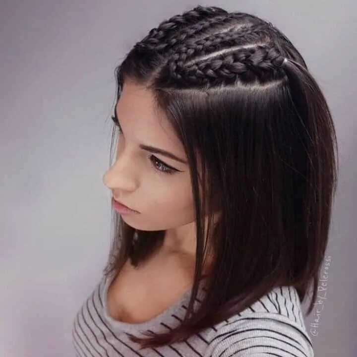 Прически на удлиненное каре в школу Pin by Jeen Leal on Hairstyle Braids for long hair, Braids for short hair, Prett