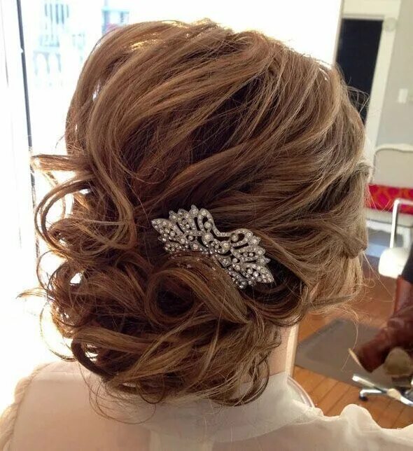 Прически на волосы до плеч фото 8 Wedding Hairstyle Ideas for Medium Hair - PoP Haircuts Medium hair styles, Wed