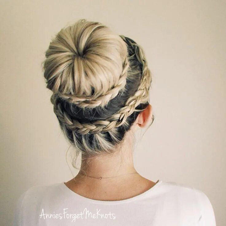 Прически на волосы с косой How To: Lace dutch crown braid + Lace dutch braided bun (ballerina bun) Braided 