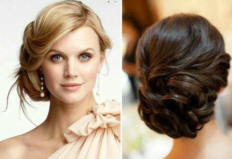 Прически на выход на средние волосы Pin by Svitlana on Зачіски Prom hairstyles for short hair, Haircuts for curly ha