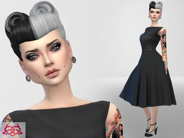 Прически одежда Vintage inspiration, dress, hair, shoes. Found in TSR Category &#39;Sims 4 Sets&