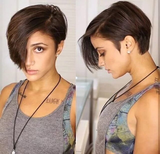 Прически одна сторона короче 10 Asymmetrical Short Pixie Haircuts & Hairstyles - Bright & Beautiful - PoPular