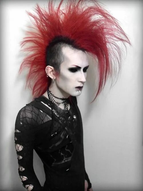 Прически панков фото I love his outfit and mohawk! Punk hair, Deathhawk, Gothic hairstyles