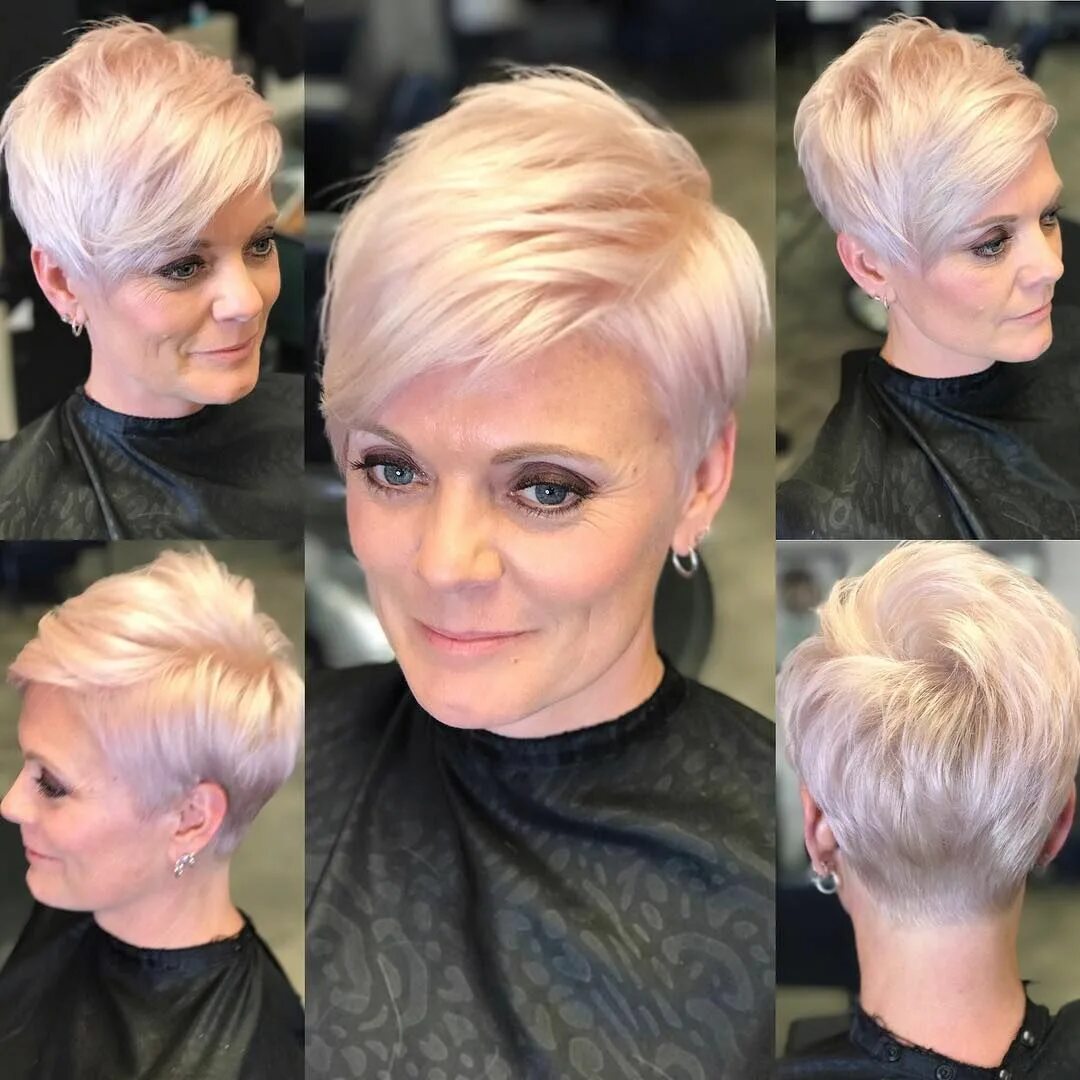 Прически пикси фото женские после Arizona Hairstylist (@emilyandersonstyling) on Instagram: "Pearly pixie. #nothin