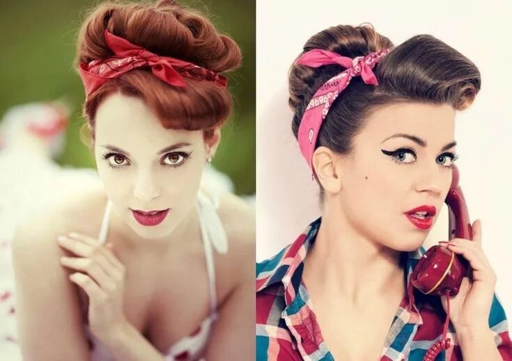 Прически пин ап как сделать Pin en Retro-Frisuren