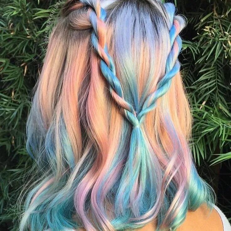 Прически покрашенные волосы 20 Iridescent Holographic Hair Coloring Ideas to Make Your Hair Resemble a Paste