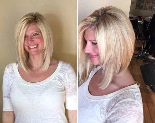 Прически после каре фото 15 New Layered Long Bob Hairstyles Bob-Hairstyle.Com Inverted bob hairstyles, In