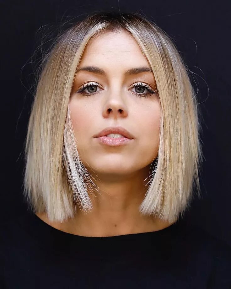 Прически прямое каре Stylish Bob Haircut for Straight Hair