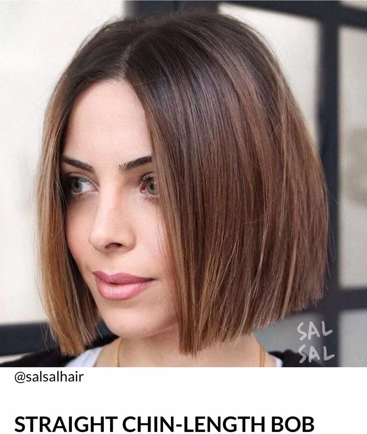 Прически прямое каре Brown highlights, bob, one legnth Short straight hair, Straight bob hairstyles, 