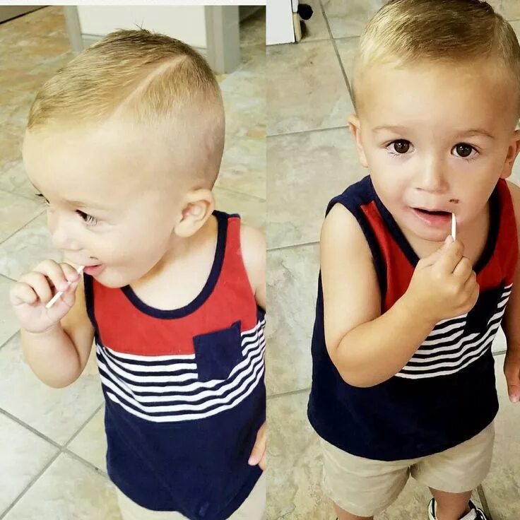 Прически ребенку 2 года мальчиков Adorable and handsome Toddler little boys hairstyle haircut hard part hardpart f