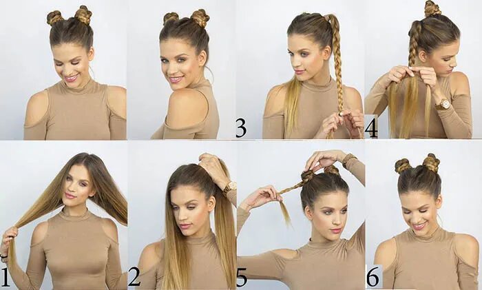 How To: Khloe Kardashian Hair Horns - Cat Ears Hair Tutorial Волосы на хэллоуин,