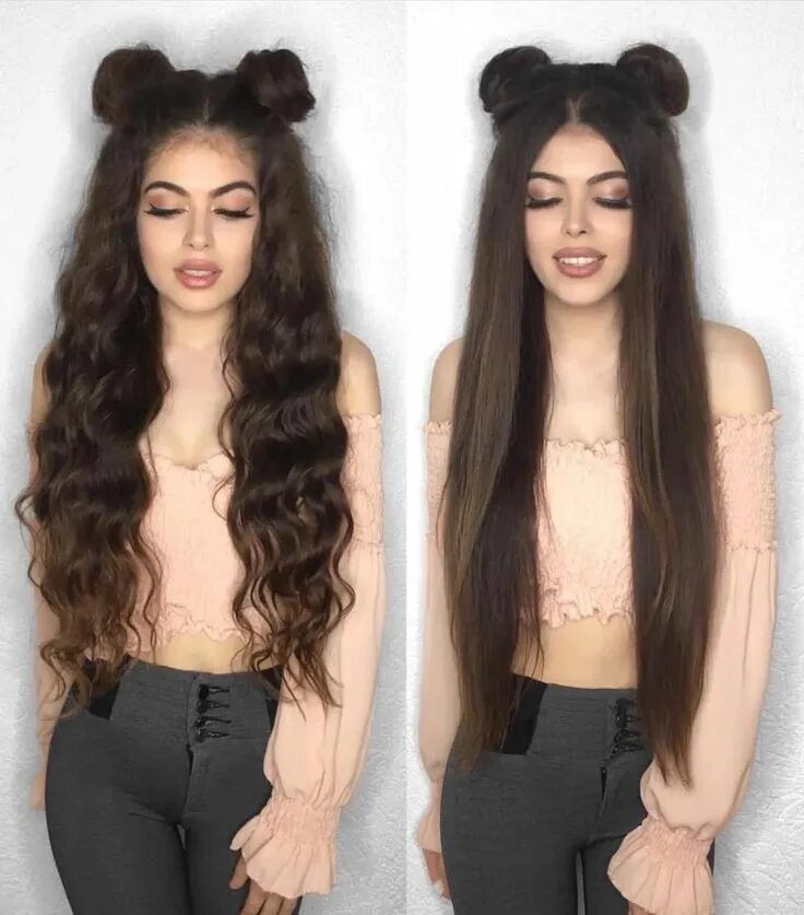 Прически рожки на длинные волосы 2019 Brown chestnut Long hair styles, Hair styles, Pinterest hair