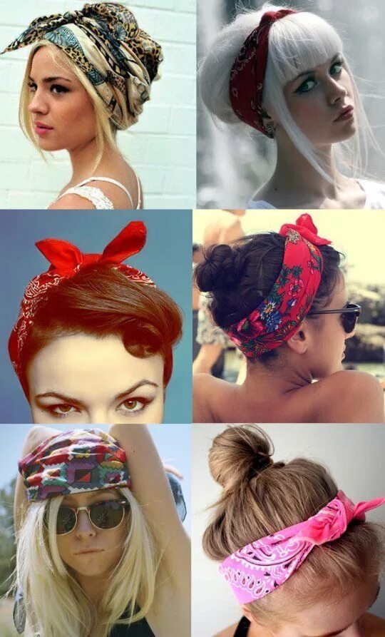 Прически с банданой на короткие волосы Scarf hairstyles, Bandana hairstyles, Hair wraps