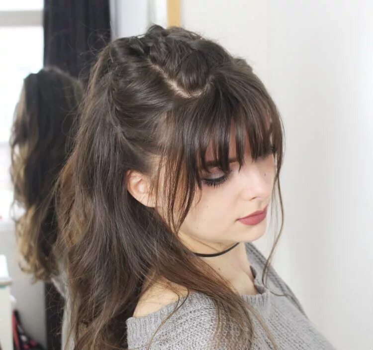 Прически с челкой шторкой в школу 48 Beautiful Bangs Hairstyle Ideas That Suitable With Your Face Shape - glittero