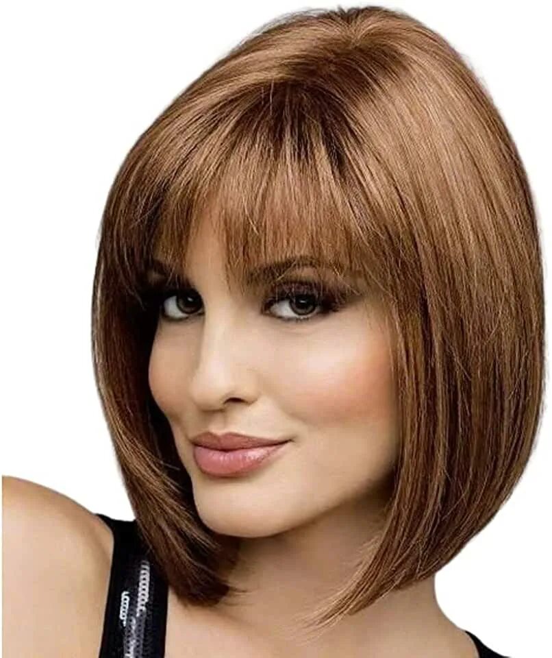 Прически с челкой женские на средние Amazon.com: Velma Costume Wig