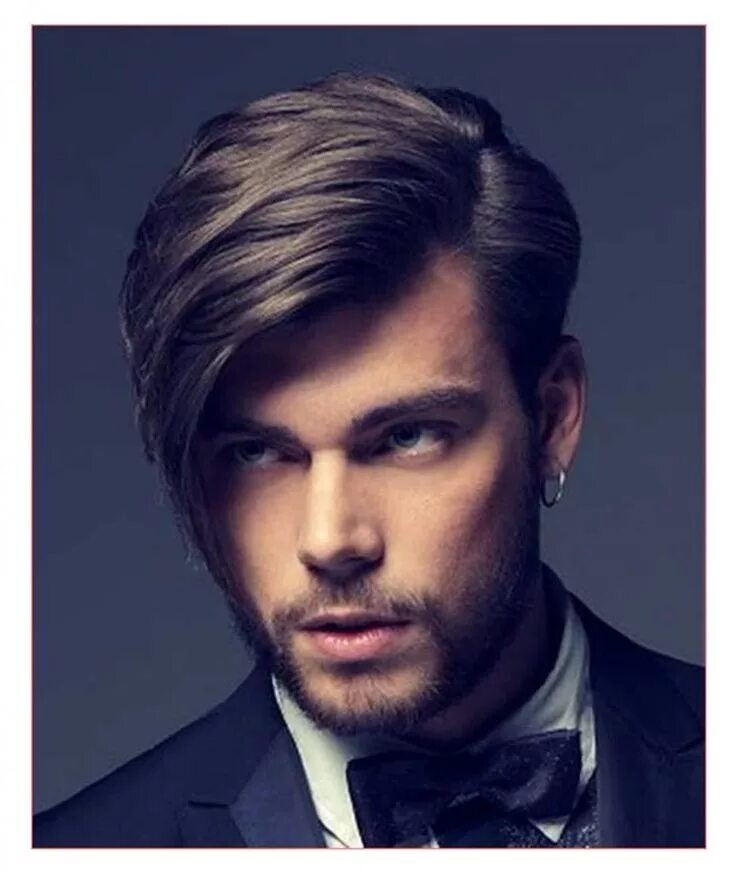 Прически с длинной челкой мужчины Pin en mens hairstyles