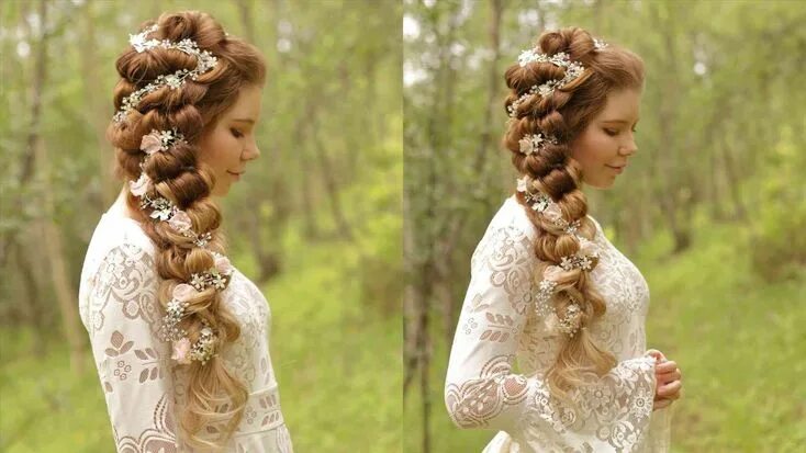 Прически с длинной косой wedding side braid Braided hairstyles for wedding, Wedding hair side, Simple wed