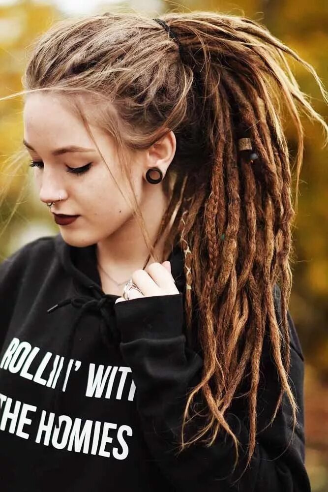 Прически с дредами женские Dreadlocks Today: 45 Hairstyles For Creative Ones LoveHairStyles,Dreadlocks Pony