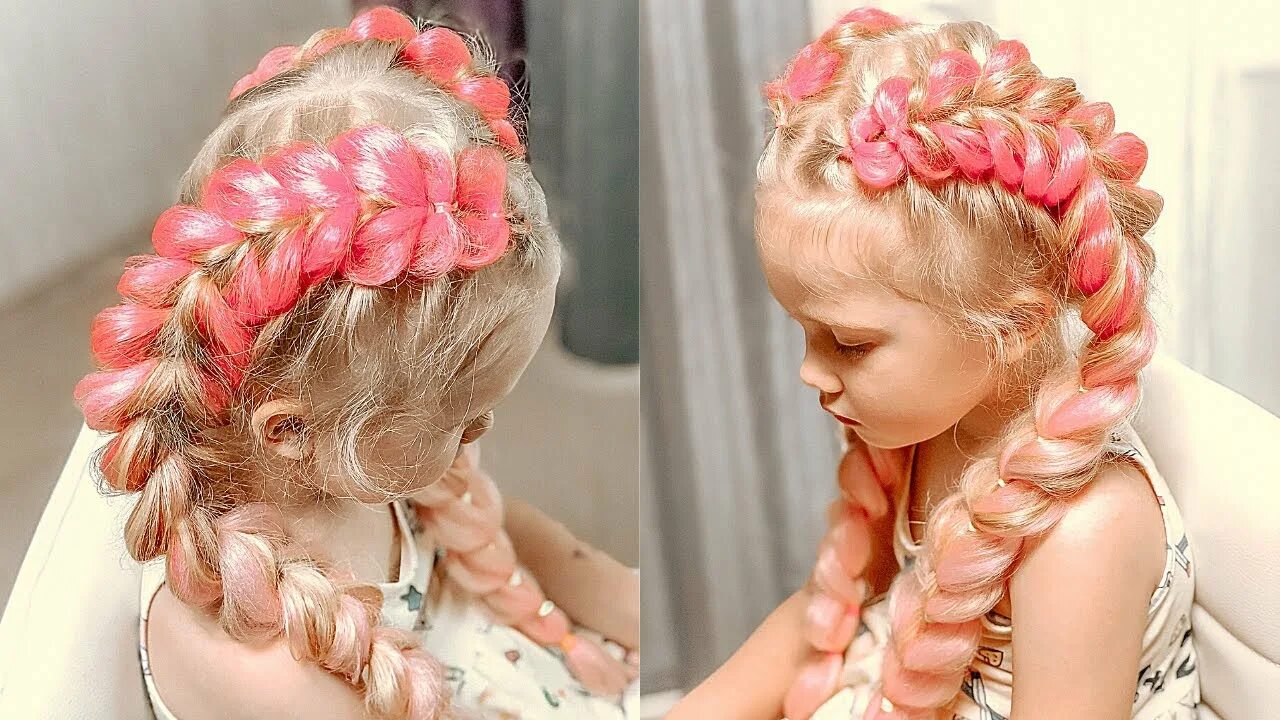 Прически с канекалоном для девочек 6 лет Goddess Braids with Kanekalon Step by Step Tutorial Косы богини с канекалоном. Ф