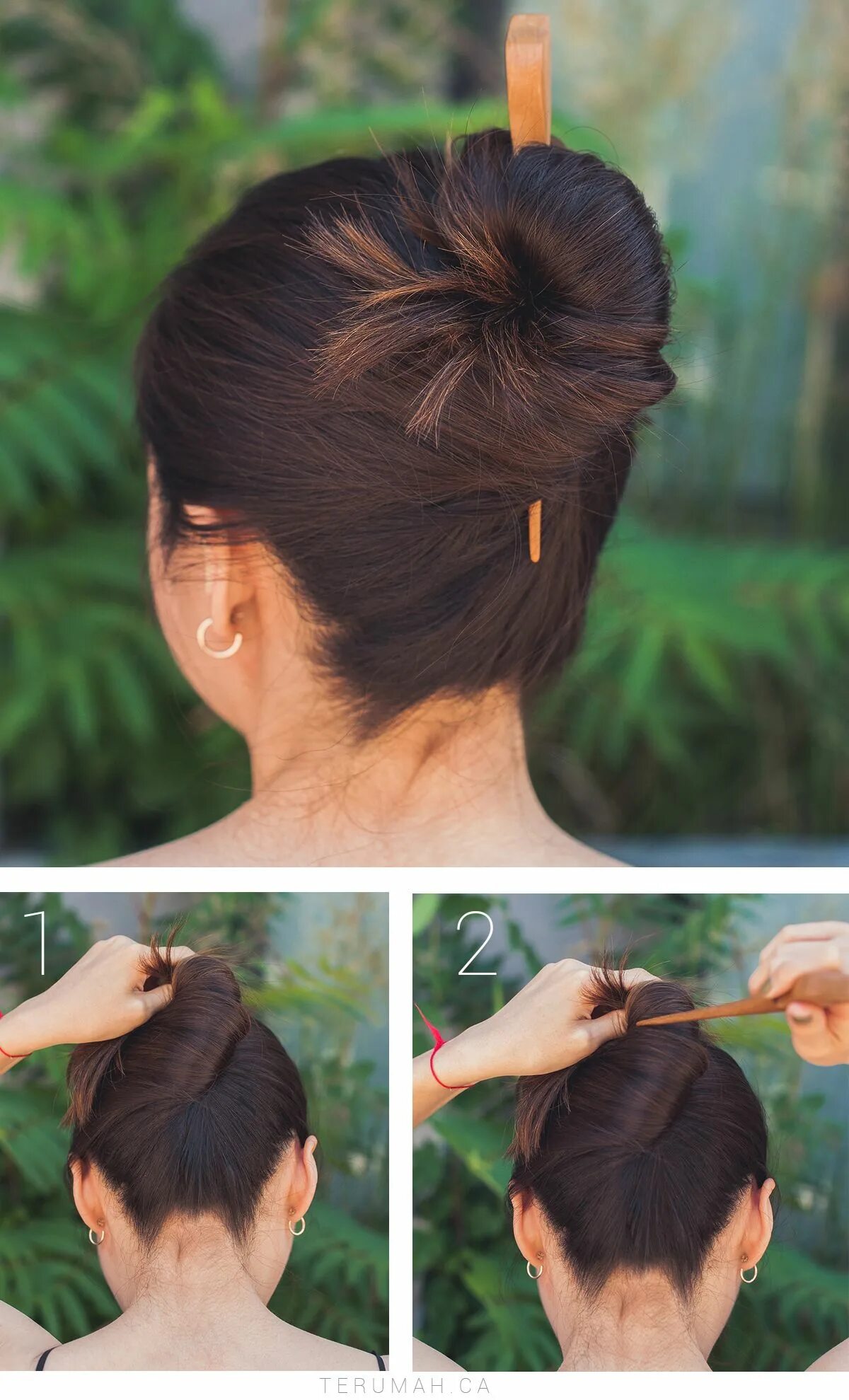 Прически с китайской шпилькой на средние волосы 3 Easy Updos x SAYA Hair Stick - Zanniee Hairstick hairstyles, Medium hair style