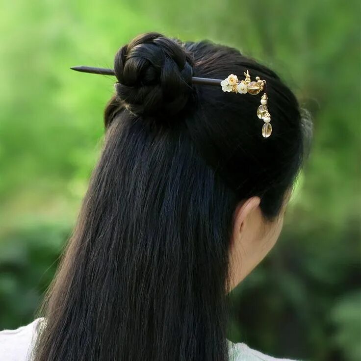 Прически с китайской шпилькой на средние волосы This item is unavailable Etsy Long hair styles, Chopstick hair, Traditional hair