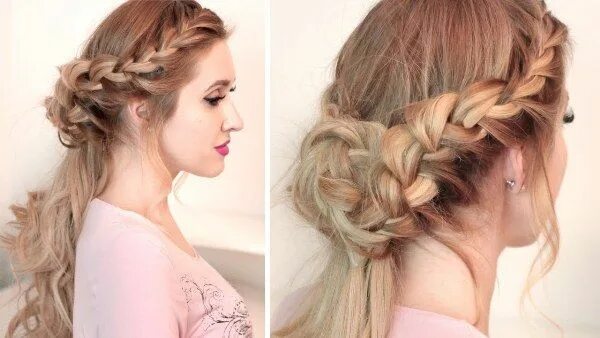 Прически с косами на длинные Elegant Party Hairstyles Curls for long hair, Long hair styles, Half braided hai