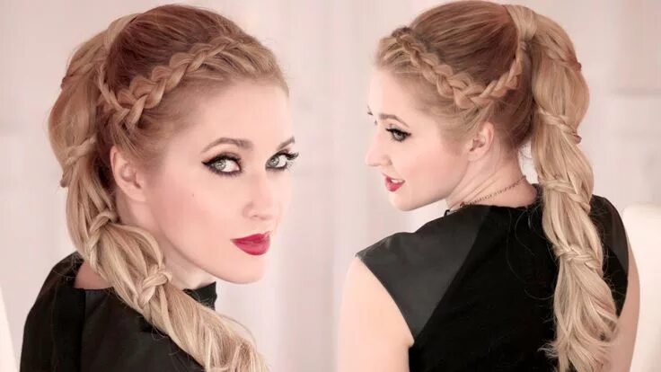 Прически с косами на длинные волосы Spiral braid tutorial ★ High ponytail hairstyle for long hair ★ Carousel High po