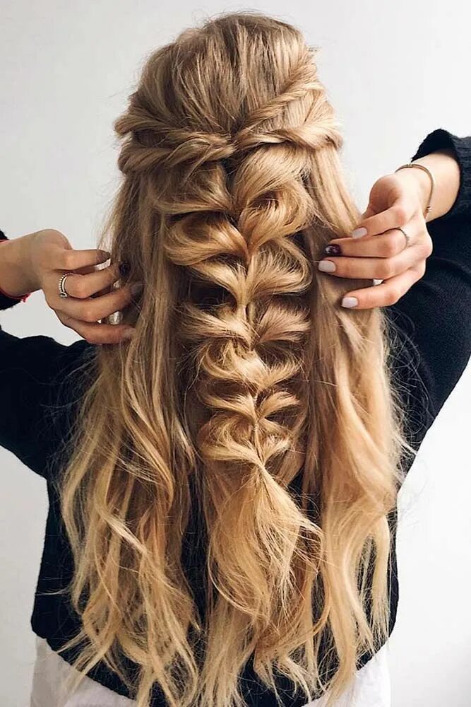 Прически с косой с распущенными волосами 60+ Easy Hairstyles For Spring Break Braids for long hair, Long hair styles, Hai