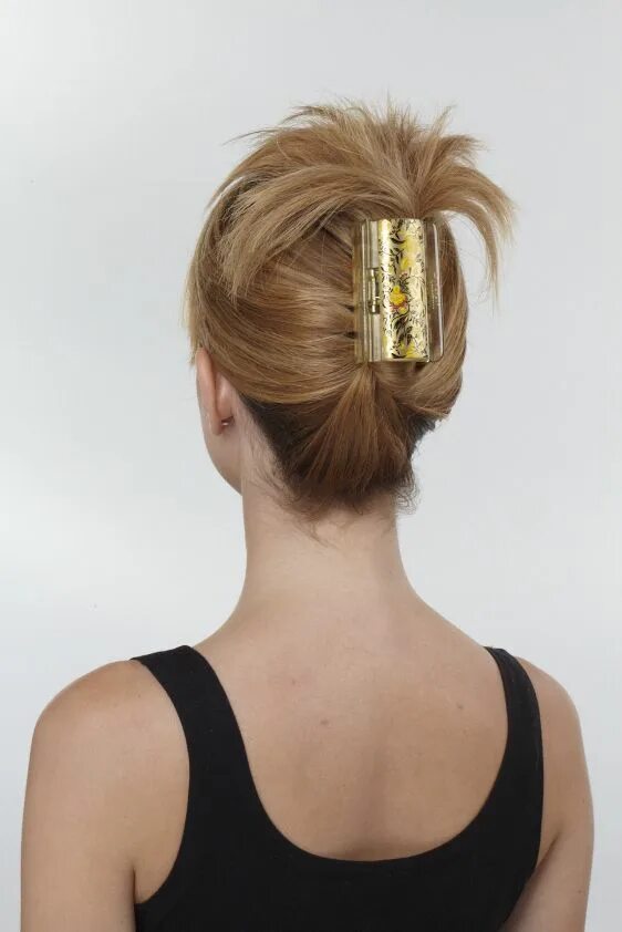 Прически с крабиком на короткие волосы jawclip linziclip Pure Gold! Maxi - match with you mood! Work hairstyles, Clip h