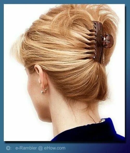 4 Ways to Put Your Hair Up with a Jaw Clip - wikiHow Clip hairstyles, Up hairsty