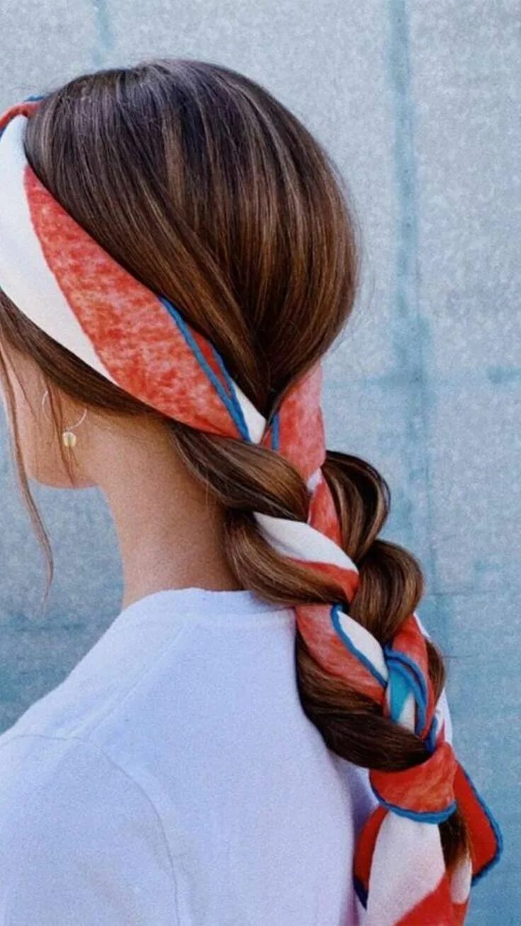 Прически с лентами в волосах Pin on Scarf hairstyles