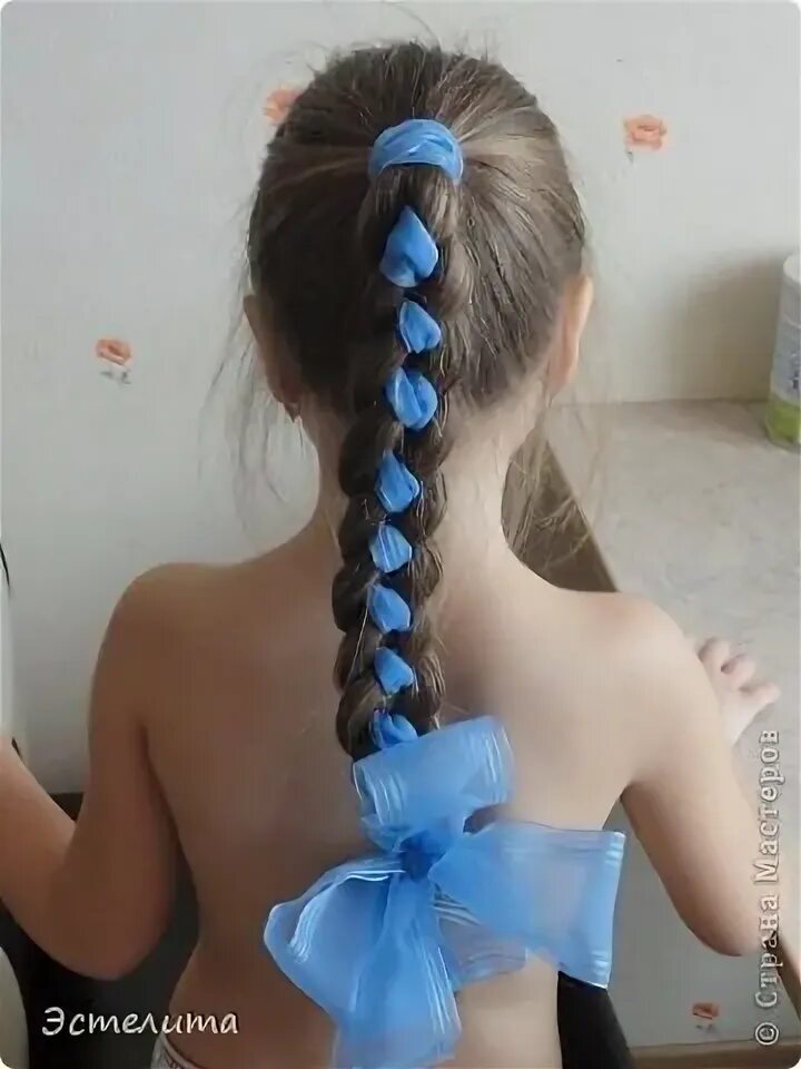 Прически с лентами в волосах для девочек How to make easy ribbon hairstyles - Simple Craft Idea