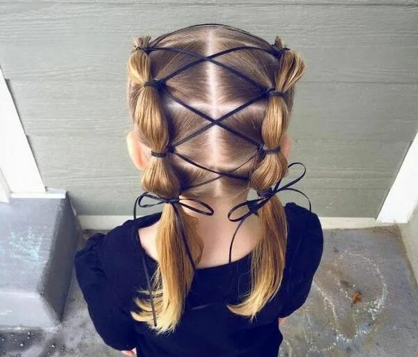 Прически с лентами в волосах для девочек Easy Simple Hairstyles For Little Girls Детские прически, Прически, Идеи причесо