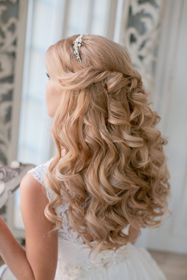 Прически с локонами фото Épinglé sur Coiffure mariée