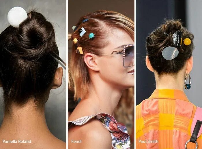 Прически с маленькими крабиками на короткие волосы Spring/ Summer 2017 Hair Accessory Trends Spring 2017 hair trends, Hair accessor