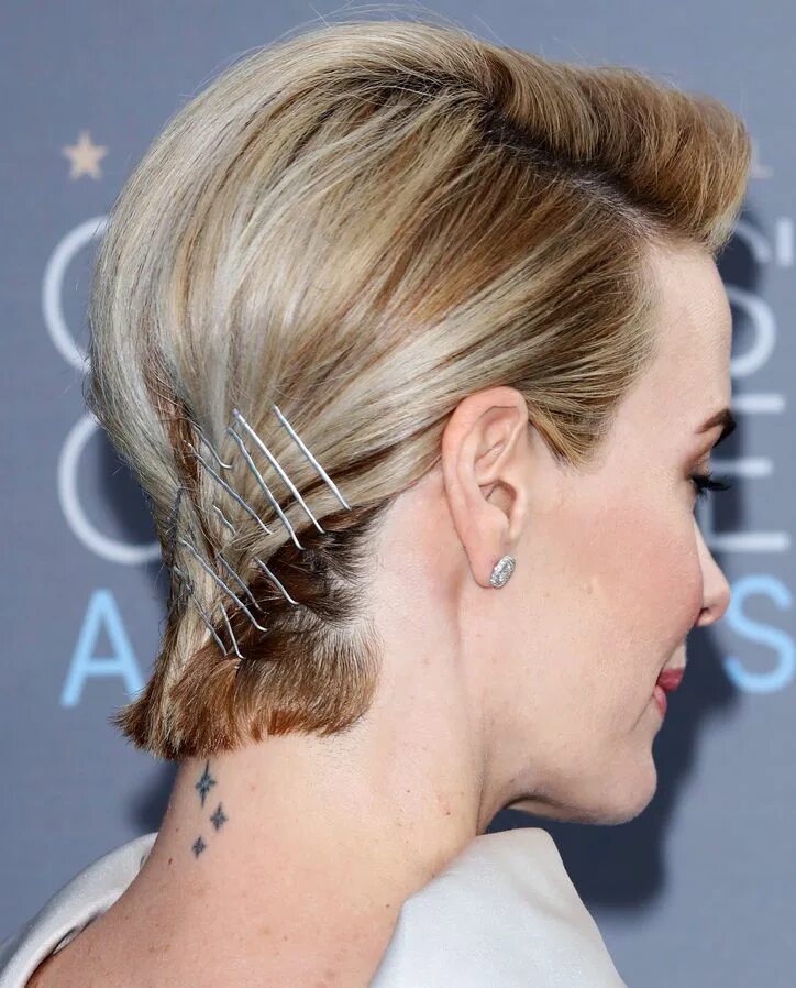 Прически с невидимками на короткие волосы Critics' Choice Awards 2016: See the Best Beauty Looks Up Close Edgy updo, Short