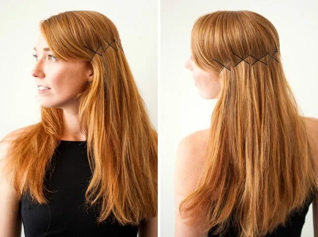 Прически с невидимками распущенные на средние волосы 3 New Ways to Add Bobby Pins to Your 'Do Diy hairstyles, Cool hairstyles, Hair h