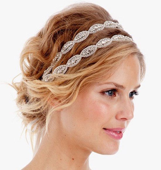 Прически с ободком на средние Acessórios vintage para seu casamento Hair pieces, Easy hairstyles for long hair