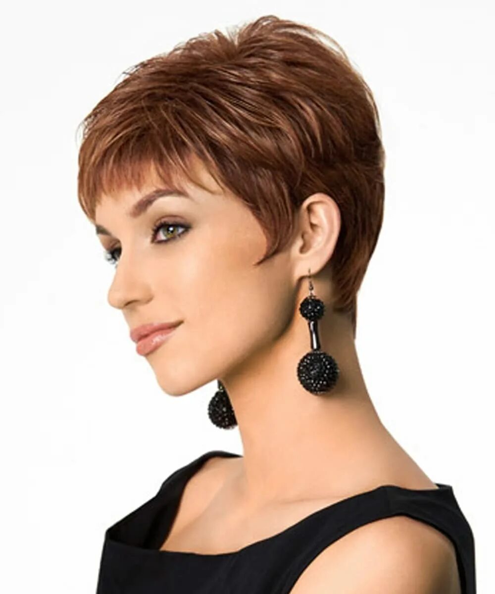 Прически с открытыми ушами на средние Cutting A Long Pixie Pixie Style On A Synthetic Wig Online podlokot.ru