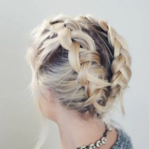 Прически с плетением на короткие волосы Hair accessory: blonde hair braid summer beauty hairstyles Short hair tutorial, 