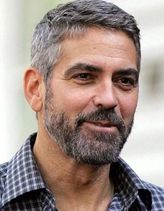 Прически с сединой мужские Mr. George Clooney Grey hair men, Best hairstyles for older men, Older mens hair