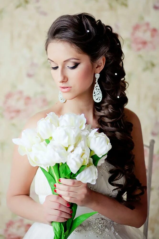 Прически с цветами на длинный волос 57 Half-Up, Half-Down Wedding Hairstyles: Top Looks + Expert Tips Wedding hairst