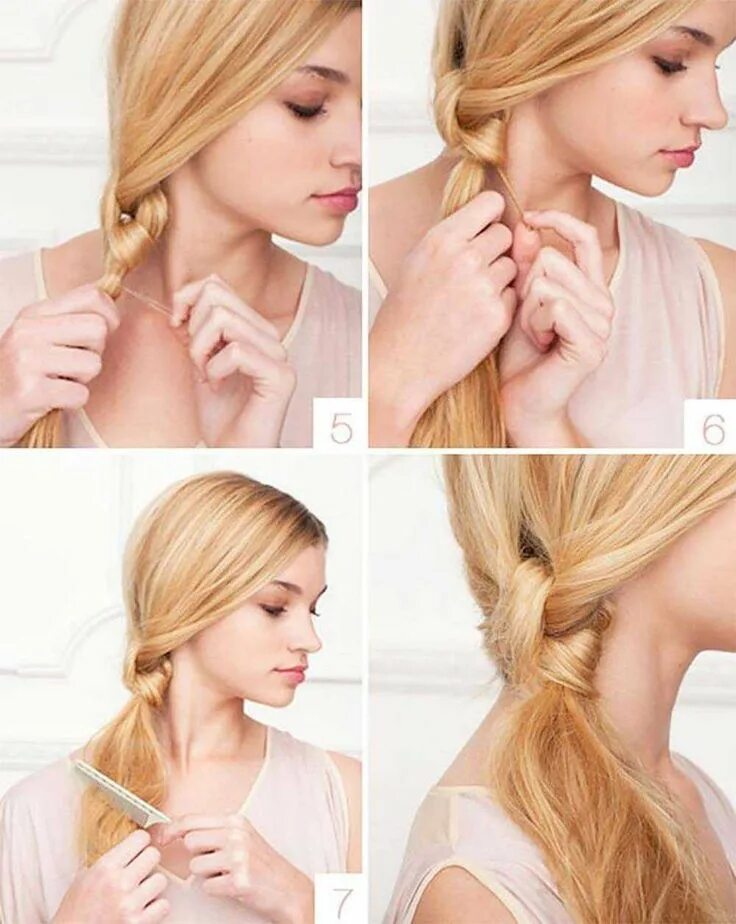 Прически сама себе на длинные Acconciature Capelli Fai da te coda con nodo Easy and beautiful hairstyles, Diy 